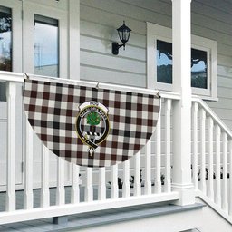 ScotsTee Shop Scottish Hog Modern Crest Tartan Non-Pleated Fan Flag Bunting Banner