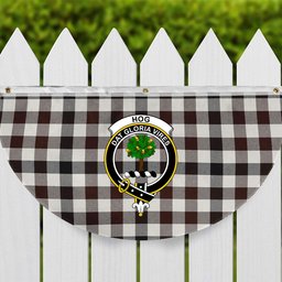 ScotsTee Shop Scottish Hog Modern Crest Tartan Non-Pleated Fan Flag Bunting Banner