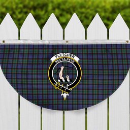 ScotsTee Shop Scottish Fletcher Modern Crest Tartan Non-Pleated Fan Flag Bunting Banner