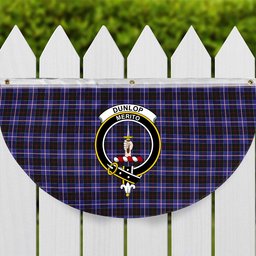 ScotsTee Shop Scottish Dunlop Modern Crest Tartan Non-Pleated Fan Flag Bunting Banner
