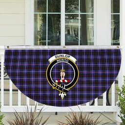 ScotsTee Shop Scottish Dunlop Modern Crest Tartan Non-Pleated Fan Flag Bunting Banner