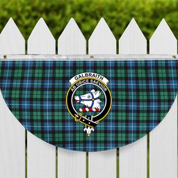 ScotsTee Shop Scottish Galbraith Ancient Crest Tartan Non-Pleated Fan Flag Bunting Banner