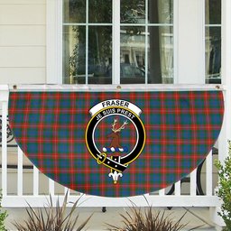 ScotsTee Shop Scottish Fraser of Lovat Ancient Crest Tartan Non-Pleated Fan Flag Bunting Banner