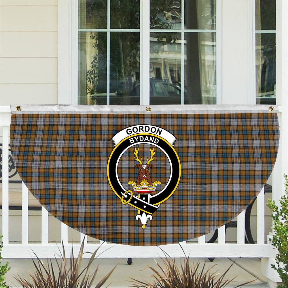 ScotsTee Shop Scottish Gordon dress 5 Crest Tartan Non-Pleated Fan Flag Bunting Banner