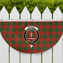ScotsTee Shop Scottish Erskine Ancient Crest Tartan Non-Pleated Fan Flag Bunting Banner