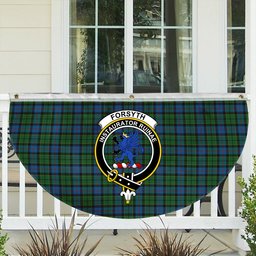 ScotsTee Shop Scottish Forsyth 1795 Crest Tartan Non-Pleated Fan Flag Bunting Banner