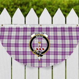 ScotsTee Shop Scottish Dunlop Dress Ancient Crest Tartan Non-Pleated Fan Flag Bunting Banner