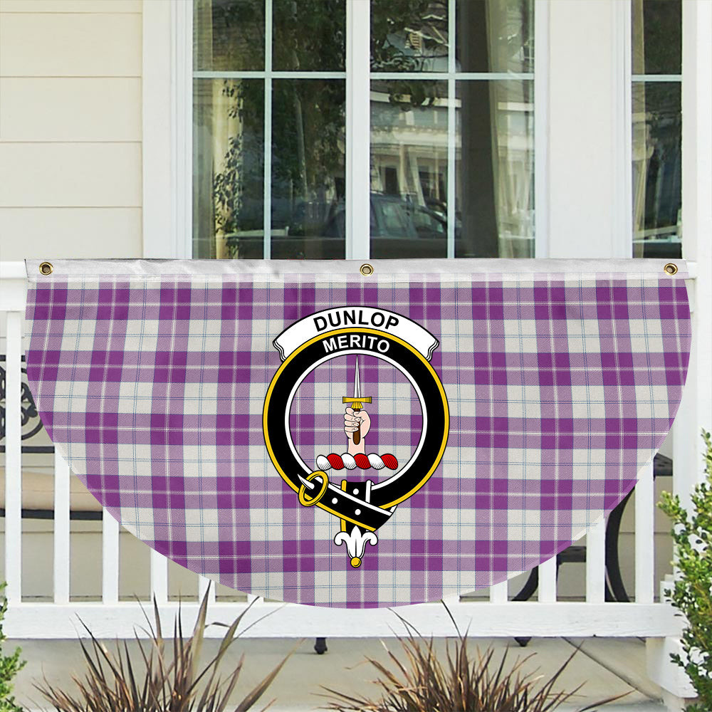 ScotsTee Shop Scottish Dunlop Dress Ancient Crest Tartan Non-Pleated Fan Flag Bunting Banner