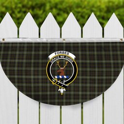 ScotsTee Shop Scottish Forbes of Druminnor Crest Tartan Non-Pleated Fan Flag Bunting Banner