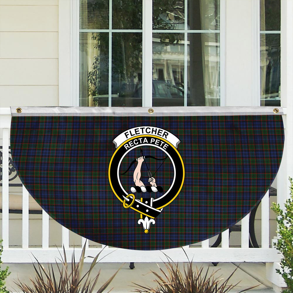 ScotsTee Shop Scottish Fletcher Crest Tartan Non-Pleated Fan Flag Bunting Banner