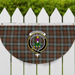 ScotsTee Shop Scottish Ferguson Weathered Crest Tartan Non-Pleated Fan Flag Bunting Banner