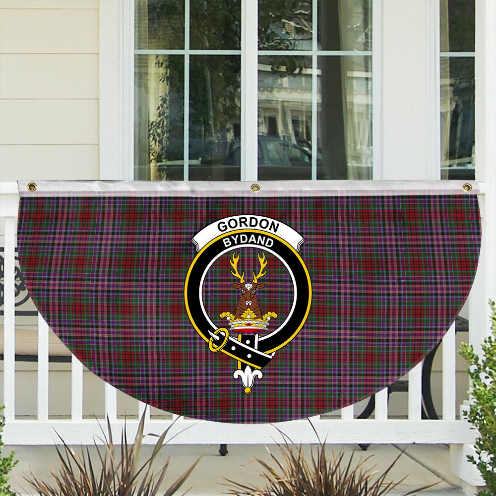ScotsTee Shop Scottish Gordon Red 1819 Crest Tartan Non-Pleated Fan Flag Bunting Banner