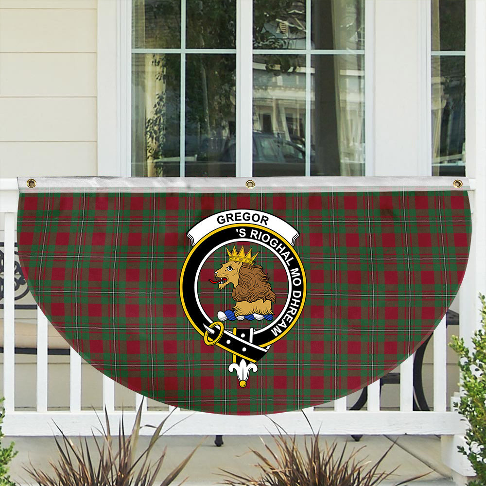 ScotsTee Shop Scottish Gregor of Cardney Modern Crest Tartan Non-Pleated Fan Flag Bunting Banner