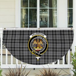 ScotsTee Shop Scottish Drummond Grey Modern Crest Tartan Non-Pleated Fan Flag Bunting Banner