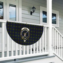 ScotsTee Shop Scottish Gunn Modern Crest Tartan Non-Pleated Fan Flag Bunting Banner