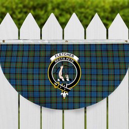 ScotsTee Shop Scottish Fletcher of Dunans Ancient Crest Tartan Non-Pleated Fan Flag Bunting Banner