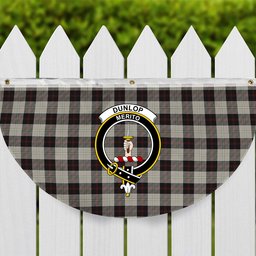 ScotsTee Shop Scottish Dunlop Hunting Modern Crest Tartan Non-Pleated Fan Flag Bunting Banner