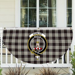 ScotsTee Shop Scottish Dunlop Hunting Modern Crest Tartan Non-Pleated Fan Flag Bunting Banner