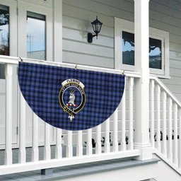 ScotsTee Shop Scottish Fleming Modern Crest Tartan Non-Pleated Fan Flag Bunting Banner
