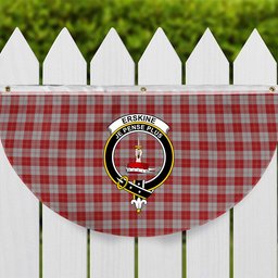 ScotsTee Shop Scottish Erskine Red Crest Tartan Non-Pleated Fan Flag Bunting Banner