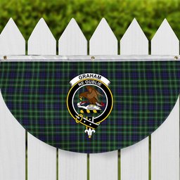 ScotsTee Shop Scottish Graham of Montrose 2 Crest Tartan Non-Pleated Fan Flag Bunting Banner