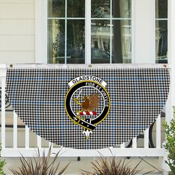 ScotsTee Shop Scottish Gladstone Ancient Crest Tartan Non-Pleated Fan Flag Bunting Banner