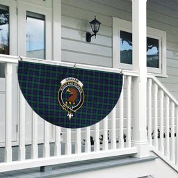ScotsTee Shop Scottish Graham of Menteith Crest Tartan Non-Pleated Fan Flag Bunting Banner