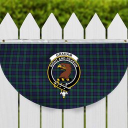 ScotsTee Shop Scottish Graham of Menteith Crest Tartan Non-Pleated Fan Flag Bunting Banner