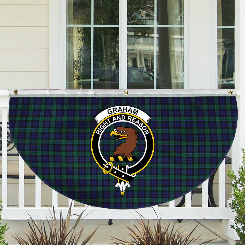 ScotsTee Shop Scottish Graham of Menteith Crest Tartan Non-Pleated Fan Flag Bunting Banner