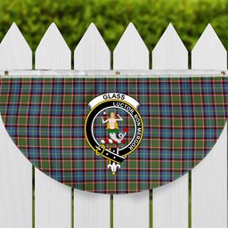 ScotsTee Shop Scottish Glass Crest Tartan Non-Pleated Fan Flag Bunting Banner