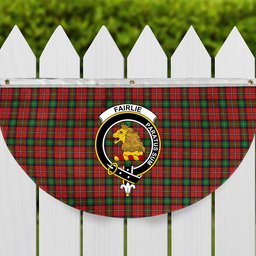 ScotsTee Shop Scottish Fairlie Modern Crest Tartan Non-Pleated Fan Flag Bunting Banner