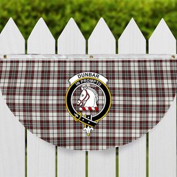 ScotsTee Shop Scottish Dunbar Plaid Ancient Crest Tartan Non-Pleated Fan Flag Bunting Banner