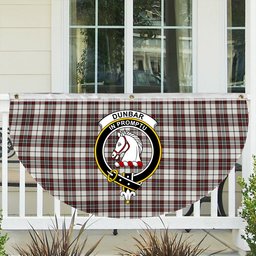 ScotsTee Shop Scottish Dunbar Plaid Ancient Crest Tartan Non-Pleated Fan Flag Bunting Banner