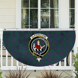 ScotsTee Shop Scottish Elphinstone Modern Crest Tartan Non-Pleated Fan Flag Bunting Banner