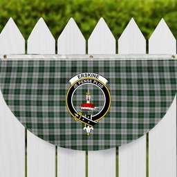 ScotsTee Shop Scottish Erskine Green Crest Tartan Non-Pleated Fan Flag Bunting Banner