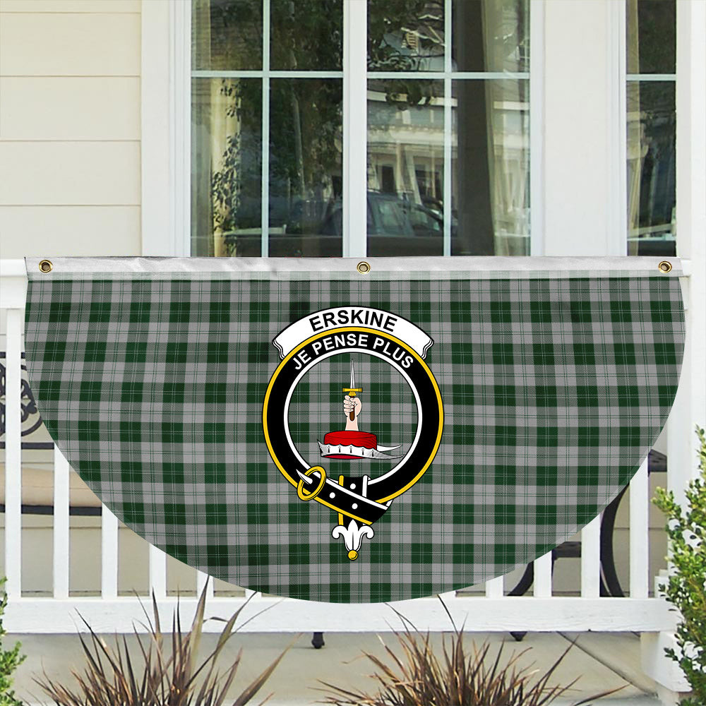 ScotsTee Shop Scottish Erskine Green Crest Tartan Non-Pleated Fan Flag Bunting Banner