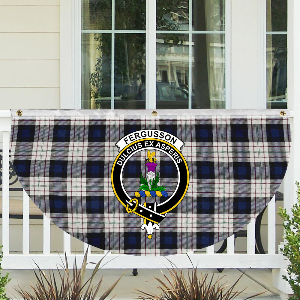 ScotsTee Shop Scottish Fergusson Dress Crest Tartan Non-Pleated Fan Flag Bunting Banner
