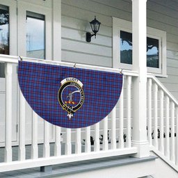 ScotsTee Shop Scottish Elliot Modern Crest Tartan Non-Pleated Fan Flag Bunting Banner