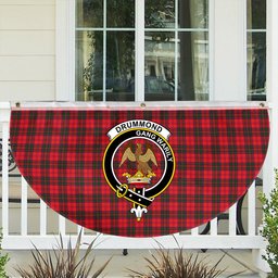 ScotsTee Shop Scottish Drummond Modern Crest Tartan Non-Pleated Fan Flag Bunting Banner