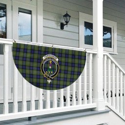 ScotsTee Shop Scottish Fergusson Modern Crest Tartan Non-Pleated Fan Flag Bunting Banner