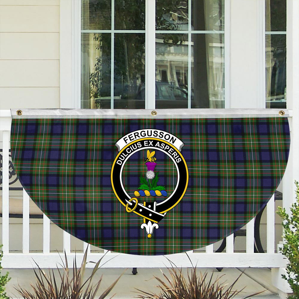 ScotsTee Shop Scottish Fergusson Modern Crest Tartan Non-Pleated Fan Flag Bunting Banner