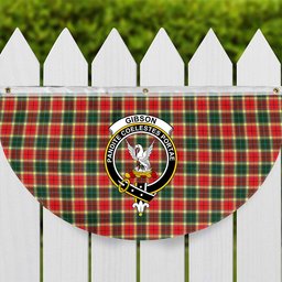 ScotsTee Shop Scottish Gibson Crest Tartan Non-Pleated Fan Flag Bunting Banner
