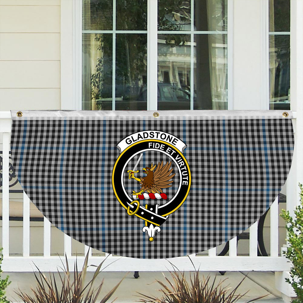 ScotsTee Shop Scottish Gladstone Crest Tartan Non-Pleated Fan Flag Bunting Banner
