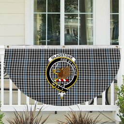 ScotsTee Shop Scottish Gladstone Crest Tartan Non-Pleated Fan Flag Bunting Banner