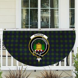 ScotsTee Shop Scottish Dundas Modern Crest Tartan Non-Pleated Fan Flag Bunting Banner