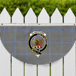 ScotsTee Shop Scottish Gladstone Modern Crest Tartan Non-Pleated Fan Flag Bunting Banner