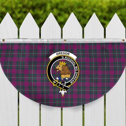 ScotsTee Shop Scottish Gregor Hunting Modern Crest Tartan Non-Pleated Fan Flag Bunting Banner