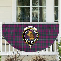ScotsTee Shop Scottish Gregor Hunting Modern Crest Tartan Non-Pleated Fan Flag Bunting Banner