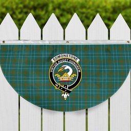 ScotsTee Shop Scottish Edmonstone Ancient Crest Tartan Non-Pleated Fan Flag Bunting Banner