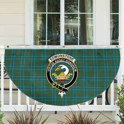 ScotsTee Shop Scottish Edmonstone Ancient Crest Tartan Non-Pleated Fan Flag Bunting Banner